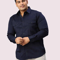 Men Cotton Blend Double Pocket Full Sleeves Shirt Pack of 3