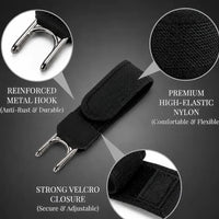 Metal Adjustable No Buckle Belts for Men and Women with Hook (2Pcs)