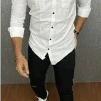 Men Cotton Blend Double Pocket Full Sleeves Shirt Pack of 3